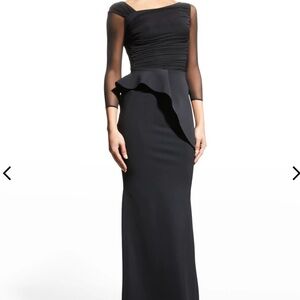 Chiara Boni Rippy Illusion black gown